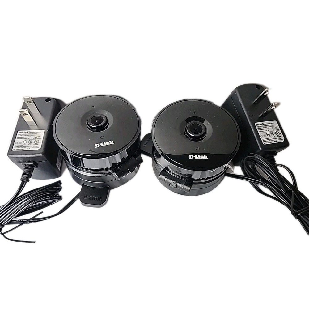 Lot 2 D-Link DCS-936L Indoor Wi-Fi IP Smart Security Day/Night Camera Black EUC